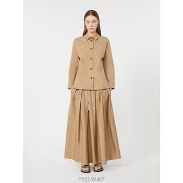 Max Mara 26SS �������� Gonna in popeline di cotone   DESERTO 91010463060226SS �������� Gonna in popeline di cotone   DESERTO 91