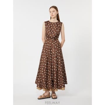 Max Mara �������� Abito in twill fantasia   MARRONE 9221016306002SMMMARTI�������� Abito in twill fantasia   MARRONE 92210163060