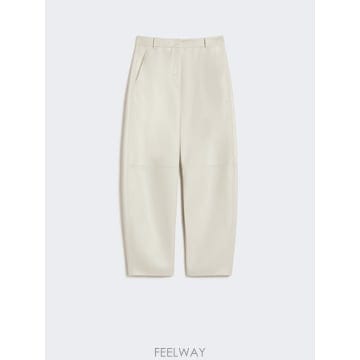 Max Mara 26SS �������� Pantalone barrel ���� in tessuto spalmato   SABBIA 926SS �������� Pantalone barrel ���� in tessuto spalmat
