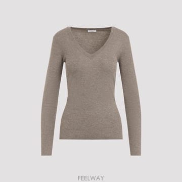 Brunello Cucinelli 26FW ���ڷ� ��ġ�ڸ� ���ڷ� ��ġ�ڸ� Ribbed V �� ������ M9A822212PC4179 TP5726FW ���ڷ� ��ġ�ڸ� ���ڷ� ��ġ�ڸ� Ribbed V �� 