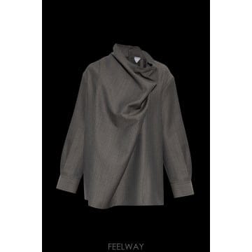 Bottega Veneta 26FW ���װ�����Ÿ Grey melange ����Ʈ ����Ʈ �� canvas ����콺 861751V6O202526FW ���װ�����Ÿ Grey melange ����Ʈ ����Ʈ �� canvas