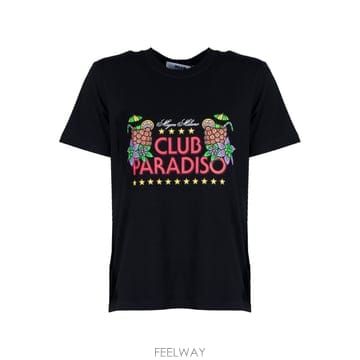 MSGM 23SS Msgm Msgm paradise club tshirt 3441MDM161237002BLACK TP23SS Msgm Msgm paradise club tshirt 3441MDM161237002BL