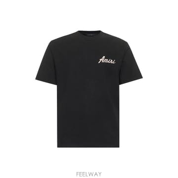 AMIRI 블랙 코튼 t 셔츠 AMJYTE1146001 TP576354321