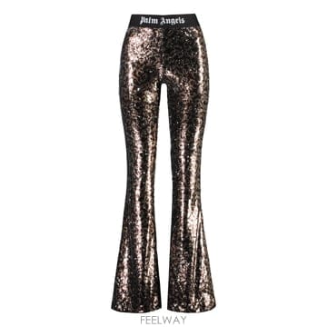 Palm Angels 23FW �ʿ����� �ʿ����� Sequined Trousers PWCA129F23FAB0016010BROWNBL23FW �ʿ����� �ʿ����� Sequined Trousers PWCA129F23FAB
