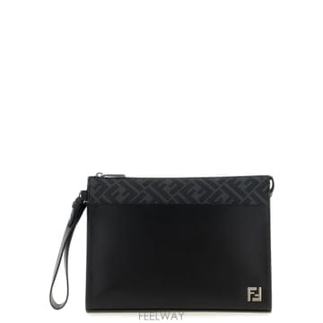 FENDI 26SS Fendi ���� �� CANVAS FF SQUARED Ŭ��ġ 7VA491AJF0F0GXN TP572126SS Fendi ���� �� CANVAS FF SQUARED Ŭ��ġ 7VA491AJF0