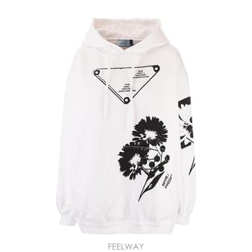 PRADA 21FW ����� FELPA TC ST FIORI TRIANGOLI 1346211YTPF0964 TP5770821FW ����� FELPA TC ST FIORI TRIANGOLI 1346211YTPF096