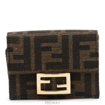 FENDI Fendi BAGUETTE MICRO TRIFOLD JACQUARD FF FABRIC �з� 8M0395A98Fendi BAGUETTE MICRO TRIFOLD JACQUARD FF FABRIC �з� 8