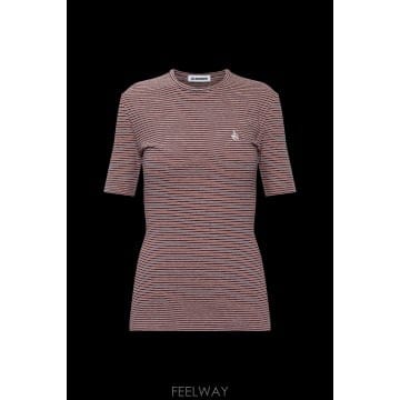 26FW 질샌더 Striped pattern T 셔츠 J02GC0156J20395646 TP576868587