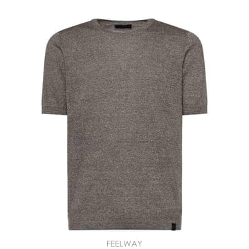 26SS FAY Linen 앤 코튼 T 셔츠 NMMC1522420WYKS602 TP575563797