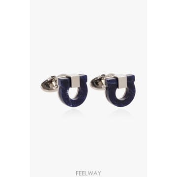 Ferragamo ����䷹ ��󰡸� �ΰ� shaped cuff links 770120CLNKGSTONE727317GEMBLUE����䷹ ��󰡸� �ΰ� shaped cuff links 770120CLNKGST