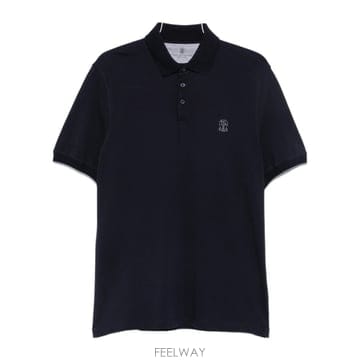 26FW 브루넬로 쿠치넬리 로고 pique 폴로 셔츠 ME8548788CD325 TP577030474
