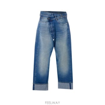 R13 26SS R13 Abyss Selve Cuffed Cossover Jeans R13WD193D382B TP526SS R13 Abyss Selve Cuffed Cossover Jeans R13WD193D38