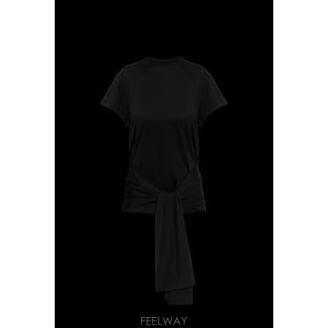 26FW Toteme 소프트 코튼  쇼트 sleeves  Adjustable knot at the 웨이스트 