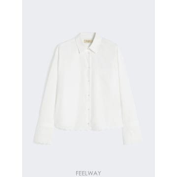 Max Mara 26SS �������� Camicia in cotone con taschino   BIANCO AVORIO WE526SS �������� Camicia in cotone con taschino   BIANCO 