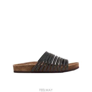 Brunello Cucinelli 26SS ���ڷ� ��ġ�ڸ� Precious Straps slides MZGAG3157C101 TP57051326SS ���ڷ� ��ġ�ڸ� Precious Straps slides MZGAG315