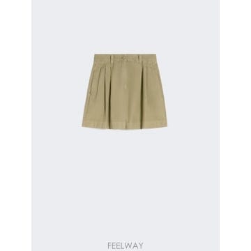 Max Mara 26SS �������� Bermuda in panama di cotone   VERDE OLIVA WE51410126SS �������� Bermuda in panama di cotone   VERDE OLIV