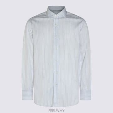 Brunello Cucinelli 26SS ���ڷ� ��ġ�ڸ� Camicia classica ���ڷ� ��ġ�ڸ� in cotone a righe26SS ���ڷ� ��ġ�ڸ� Camicia classica ���ڷ� ��ġ