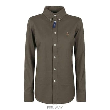 Ralph Lauren 25SS ���� ���� �η� Ls Knt Ox St �� Sleeve Button Front ���� 2119242525SS ���� ���� �η� Ls Knt Ox St �� Sleeve Button Fron