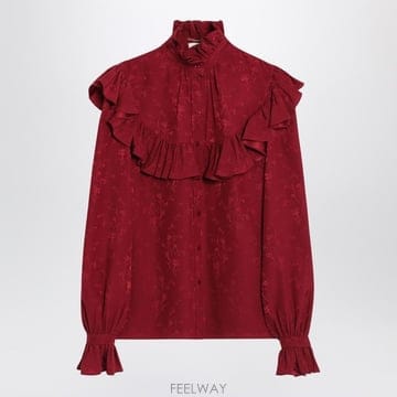 Saint Laurent 25FW ���ζ� Red damask ��ũ ���� 831783Y4K356067 TP57183600125FW ���ζ� Red damask ��ũ ���� 831783Y4K356067 TP571