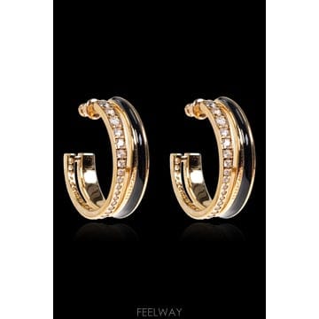 Ferragamo ����䷹ ��󰡸� Earrings with shimmering ũ����Ż 760923EARHOOPLATE790����䷹ ��󰡸� Earrings with shimmering ũ����Ż 76