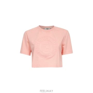 25SS Fendi 크롭 T 셔츠 With 로고 FS9715ASNIF1RX7 TP577193346