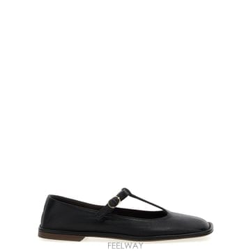 THE Row 26SS �� �ο� Square T Strap ballet flats F1599SL3BLK TP5771933226SS �� �ο� Square T Strap ballet flats F1599SL3BLK T