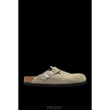 Birkenstock BIRKENSTOCK Boston Riviet Border slides 10304180TAUPE TP5710BIRKENSTOCK Boston Riviet Border slides 10304180TAUPE 