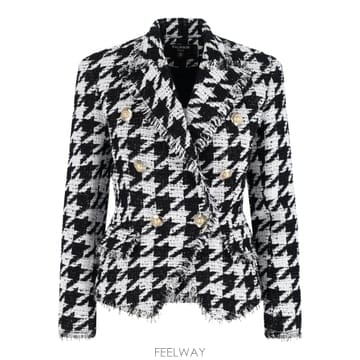 25FW Balmain 블레이저 Doppiopetto In Tweed FF1SI504CG17GAB TP571