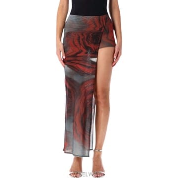 Jean Paul Gaultier 25FW �������쿡 �������쿡 Red Blurry Roses Tulle Skort 25ASK016M011P025FW �������쿡 �������쿡 Red Blurry Roses Tulle Skor
