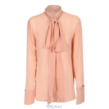 Acne 26SS ��ũ�� Studios ����Ʈ ����Ʈ crepe fabric  Tied collar  �� sleeve26SS ��ũ�� Studios ����Ʈ ����Ʈ crepe fabric  Tied c