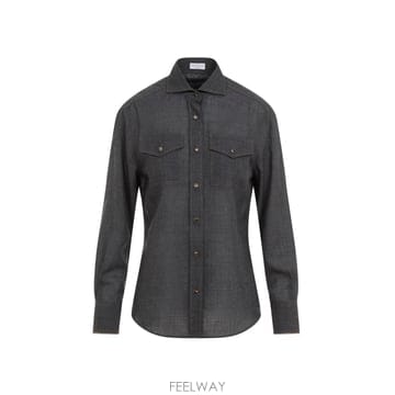 24FW 브루넬로 쿠치넬리 롱 Sleeve 셔츠 MD920MJ986C001 TP571827313