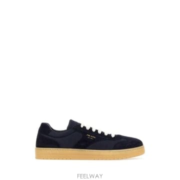 26SS 프라다 미드나이트 블루 suede e Re Nylon 스니커즈 2EE464FG000D7RF0008