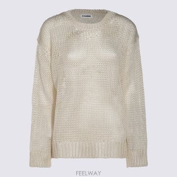 25SS 질샌더 크루넥 스웨터 In Openwork 실크 J02GP0209J16135105 TP5721213