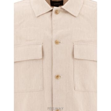 25FW VINCE Linen 오버셔츠 M08154059A115NAT TP578404265