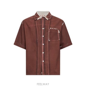 26SS Marni 브라운 코튼 셔츠 CUJU0017A2USCY64PRM37 TP572322553