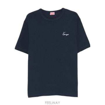 26SS KENZO   ARCHIVE ROSE  EMBROIDERED OUTLINED 코튼 T 셔츠 FG55