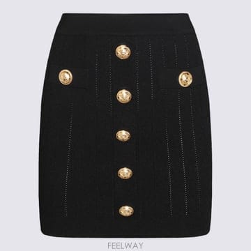 Balmain 26SS Balmain Ribbed ��ĿƮ with buttons DF1LB290KB070PA TP5718226SS Balmain Ribbed ��ĿƮ with buttons DF1LB290KB070P