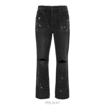 | Other Brand | 26FW Purple �귣�� P011 Knee Slit Paint Jeans P011BRKS526BLACK26FW Purple �귣�� P011 Knee Slit Paint Jeans P011BRKS