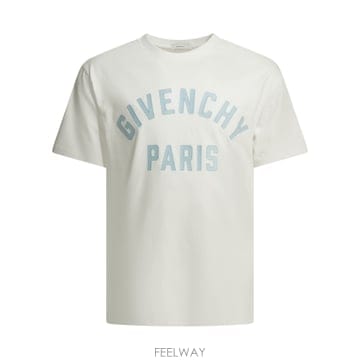 Givenchy 화이트 T 셔츠 with 로고 embroidery BM71NK3YRS128 TP5764630