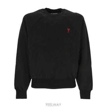 25SS 아미 블랙 코튼 스웨트 셔츠 BFUSW005747001 TP573211665