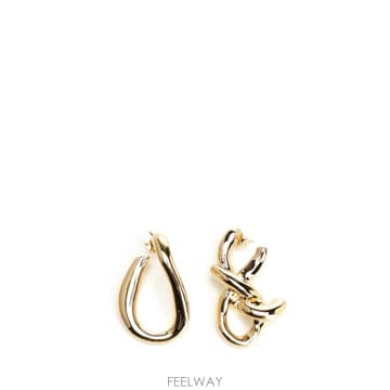 26SS Givenchy CHAIN LINK GOLDEN ASYMETRICAL EARRINGS BF116KF