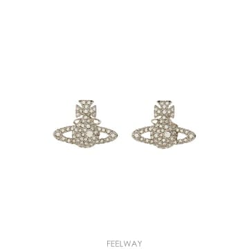ViVienne westwood 26FW ���� ����Ʈ��� Stud earrings Grace Bas Relief with ũ����Ż in b26FW ���� ����Ʈ��� Stud earrings Grace Bas Relief 