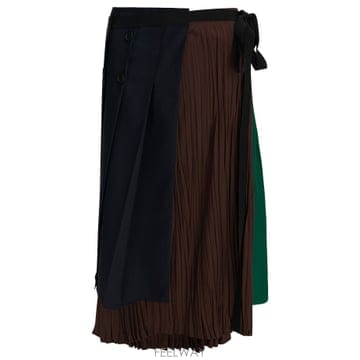 PRADA 26SS ����� Midi ��ĿƮ in virgin �� with patchwork P164IR19Q3F000826SS ����� Midi ��ĿƮ in virgin �� with patchwork P1