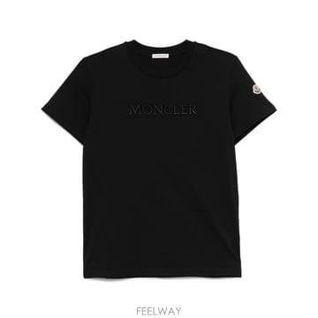 25SS Moncler 코튼 T 셔츠 with tone on tone embroidered 로고 K10938