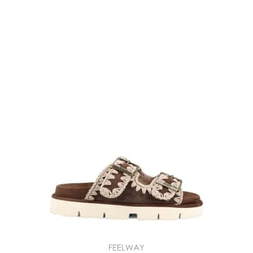 26SS Mou 샌들 with double buckle 앤 화이트 sole SW461005ADPBRO TP5