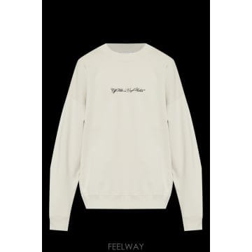 26SS Off 화이트 스웨트 셔츠 with embroidered 로고 44MBA054S26F001270 T