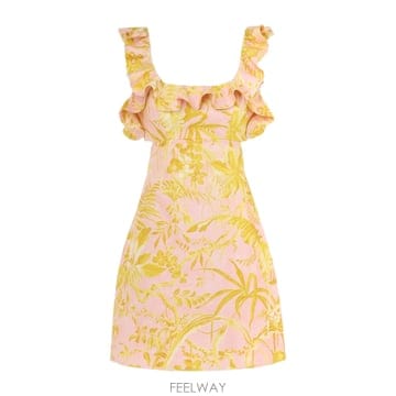 Zimmermann 24FW ���Ӹ� ���Ӹ� Golden Ruffle �巹�� 1405DSS245PGFLO TP57386520624FW ���Ӹ� ���Ӹ� Golden Ruffle �巹�� 1405DSS245PGFL