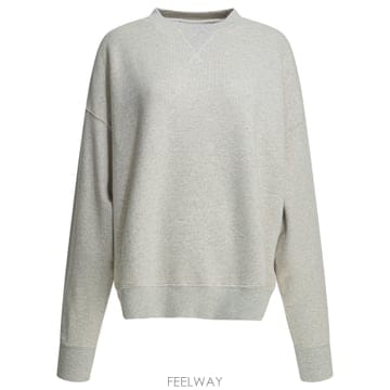26SS 골든구스 스웨트 셔츠 In Grey 코튼 With 크루넥 GUP02716P00241360665 TP
