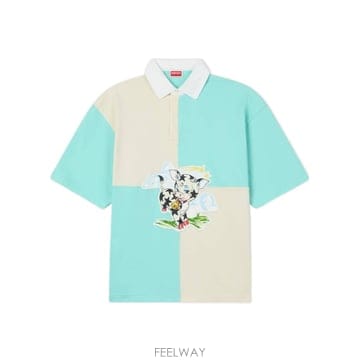 26SS KENZO 폴로 with a 컬러풀 patch FG55PO3004SU60 TP573167685