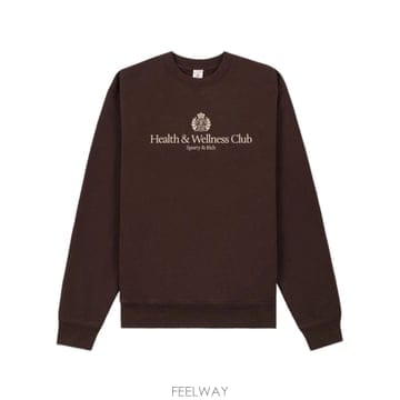 스포티앤리치 H W 크레스트 크루 넥 로고 스웨트셔츠